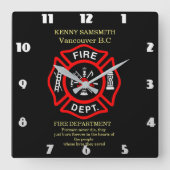 Vuurmannen sterven nooit vierkante klok (Voorkant)