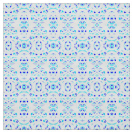 Vuurmerk blauw wit abstract gouachekunst stof