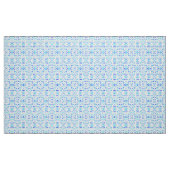 Vuurmerk blauw wit abstract gouachekunst stof (Fat Quarter)