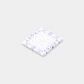Vuurmerk Paarse Witte Abstracte Gouache Kunst Post-it® Notes (Schuin)
