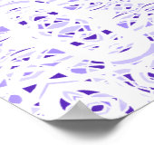 Vuurmerk Paarse Witte Abstracte Gouachekunst Poster (Hoek)