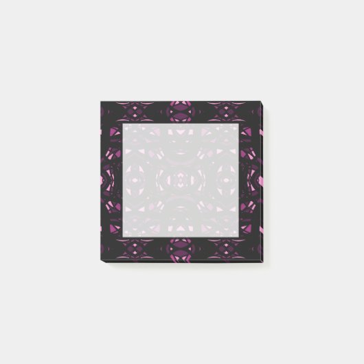 Vuurmerk Roze Zwarte Abstracte Gouachekunst Post-it® Notes (Voorkant)
