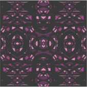 Vuurmerk Roze Zwarte Abstracte Gouachekunst Sticker (Voorkant)