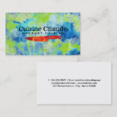 Vuurmes | Watercolor Achtergrond Visitekaartje (Voorkant / Achterkant)