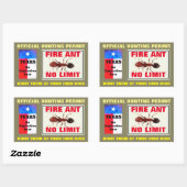 Vuurmierenjachtvergunning Rechthoekige Sticker (Vel)