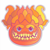 Vuurmonster Sticker (Voorkant)