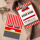 Vuurmotor Baby shower Uitnodiging