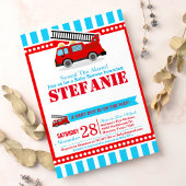 Vuurmotor Baby shower Uitnodiging