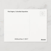 vuurmotor, Columbia Exposition in Chicago Briefkaart (Achterkant)