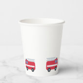 Vuurmotor Dino-motor naar school Papieren Bekers (Achterkant)