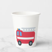 Vuurmotor Dino-motor naar school Papieren Bekers (Voorkant)