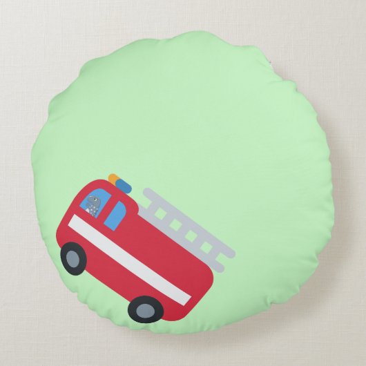 Vuurmotor naar school terugkeren naar school rond kussen (Achterkant)