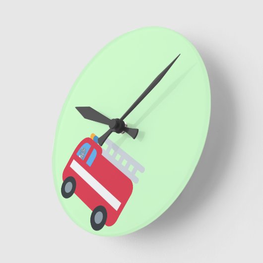 Vuurmotor naar school terugkeren naar school ronde klok (Hoek)