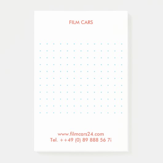 Vuurnaam Blauw raster-bedriegingspunten Post-it® Notes (Voorkant)