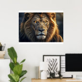 Vuurogen van de Junglekoning Poster (Thuiskantoor)
