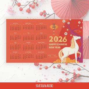Vuurpaard 2026 Chinees Nieuwjaar Magnetische Kalen