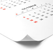 Vuurpaard 2026 Muurkalender Poster (Hoek)