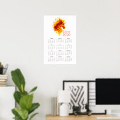 Vuurpaard 2026 Muurkalender Poster (Thuiskantoor)