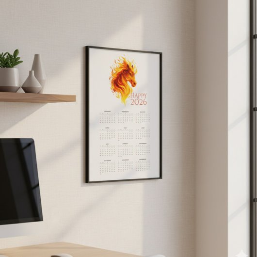 Vuurpaard 2026 Muurkalender Poster