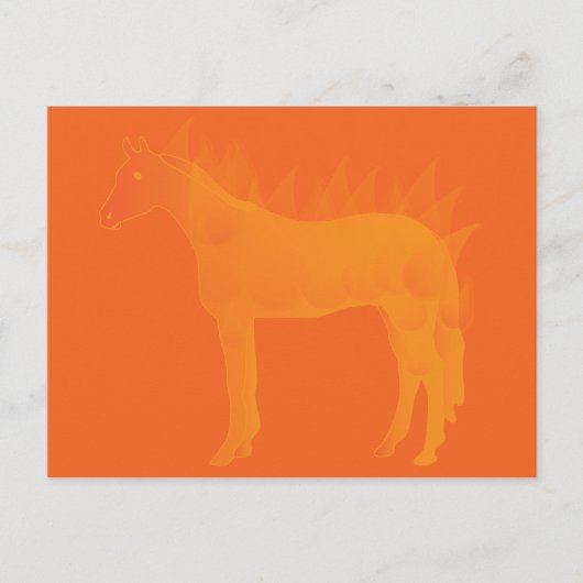 Vuurpaard Briefkaart (Voorkant)