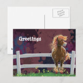 Vuurpaard Briefkaart (Voorkant / Achterkant)