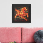 Vuurpaard Canvas Afdruk (Insitu (Woonkamer))