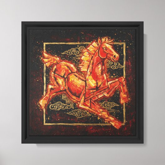 Vuurpaard Canvas Afdruk (Voorkant)