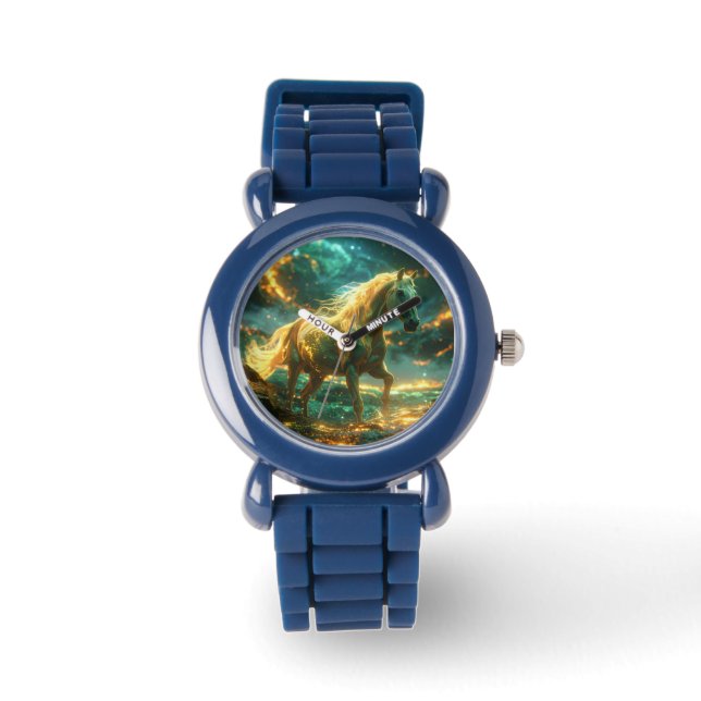 Vuurpaard - Chinese Dierriem -  Horloge (Voorkant)