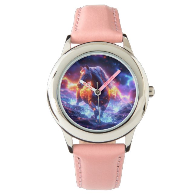 Vuurpaard - Chinese Dierriem Horloge (Voorkant)