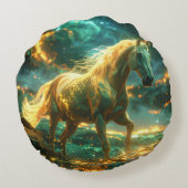 Vuurpaard - Chinese Zodiac - Rond Kussen (Achterkant)