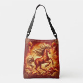 Vuurpaard crossbody tas (Achterkant)