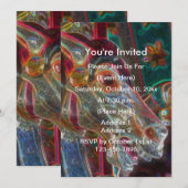 Vuurpaard Draaimolen Paard Fantasie Kunst Feestje Kaart (Voorkant / Achterkant)