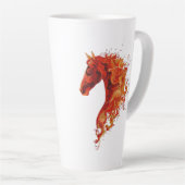 Vuurpaard Latte Mok (Rechterhoek)