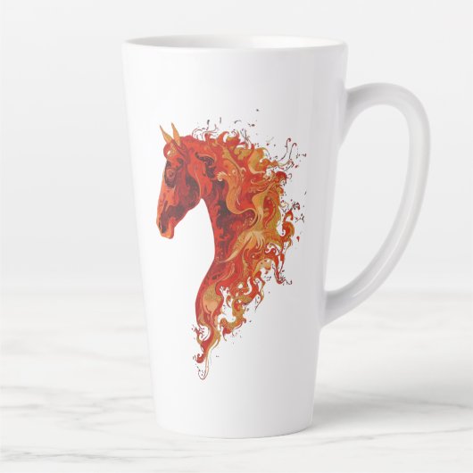 Vuurpaard Latte Mok (Rechts)
