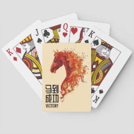 Vuurpaard Overwinning Pokerkaarten