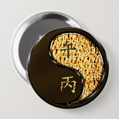 Vuurpaard Ronde Button 4,0 Cm (Voorkant /achterkant)