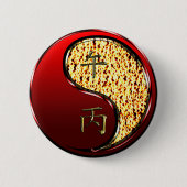Vuurpaard Ronde Button 5,7 Cm (Voorkant)