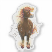 Vuurpaard Sticker (Voorkant)