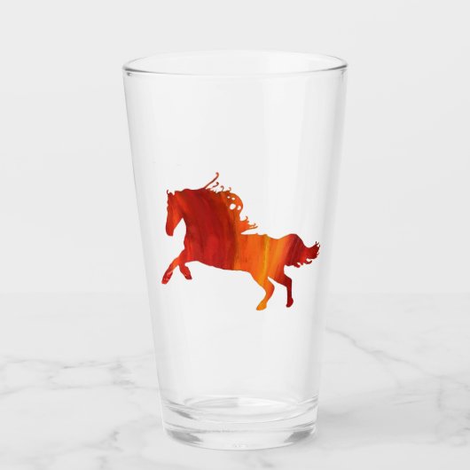 Vuurpaard Sticker Glas (Voorkant)