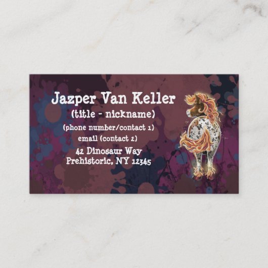 Vuurpaard Visitekaartje (Voorkant)