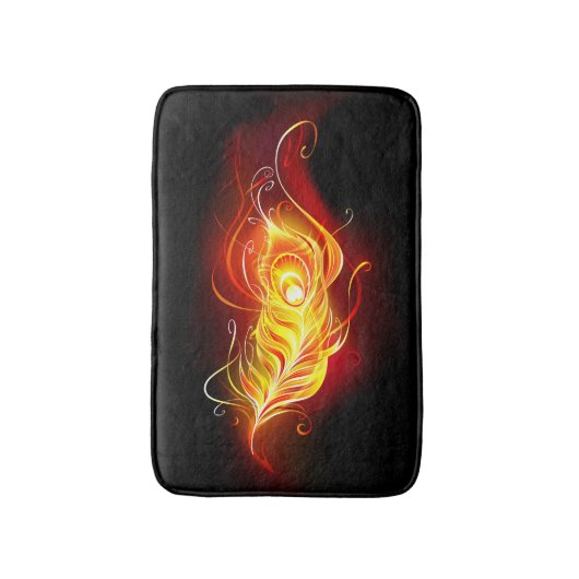 Vuurpacock Veer Badmat (Voorkant Verticaal)