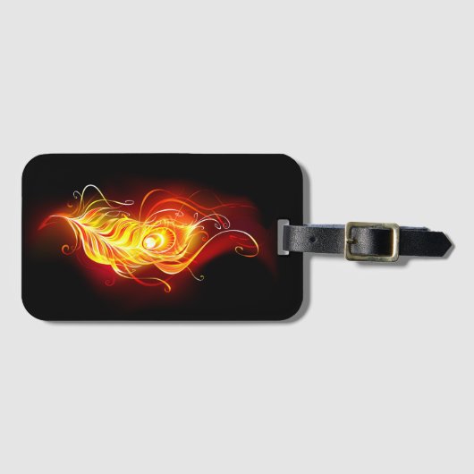 Vuurpacock Veer Bagagelabel (Voorkant (horizontaal))