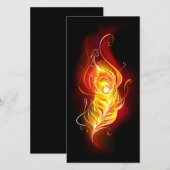 Vuurpacock Veer Bedankkaart (Voorkant / Achterkant)