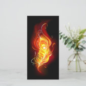 Vuurpacock Veer Bedankkaart (Staand voorkant)