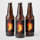 Vuurpacock Veer Bier Etiket (Flessen)