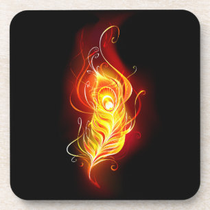 Vuurpacock Veer Bier Onderzetter