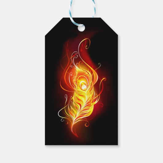 Vuurpacock Veer Cadeaulabel (Achterkant)