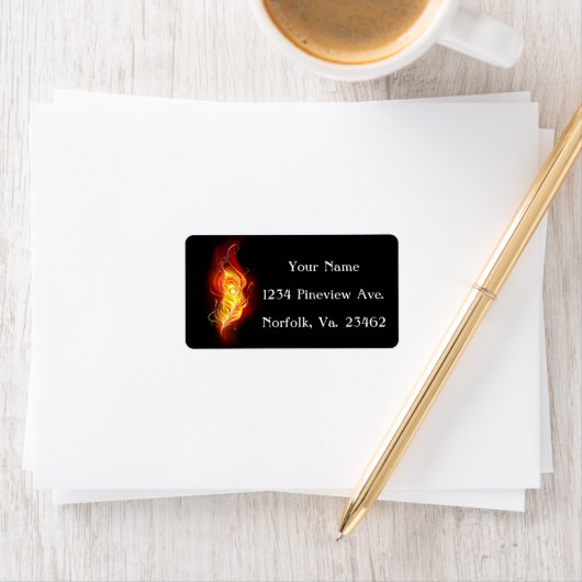 Vuurpacock Veer Etiket (Insitu)