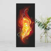 Vuurpacock Veer Feestdagenkaart (Staand voorkant)