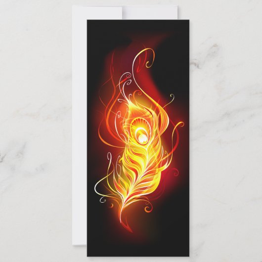 Vuurpacock Veer Feestdagenkaart (Voorkant)